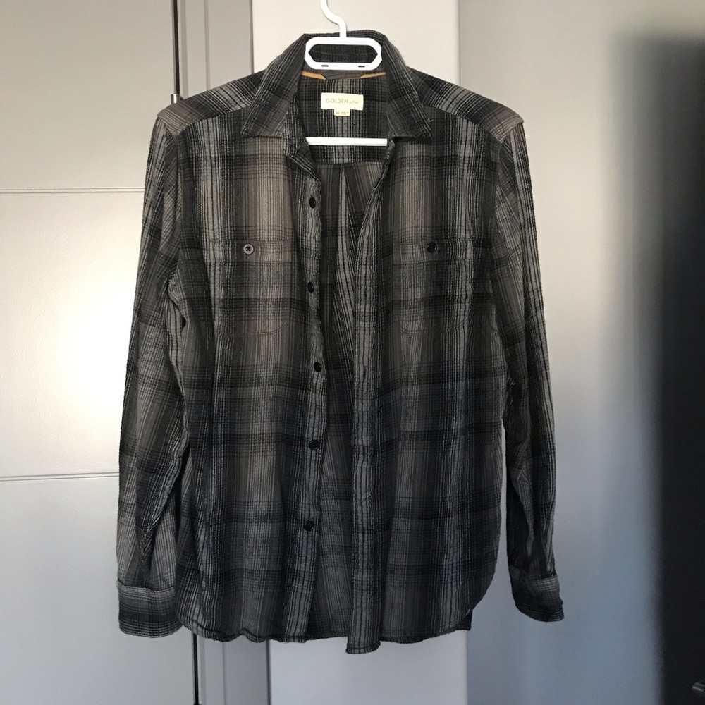 Golden by TNA  Button-Up Plaid Shirt